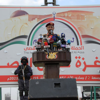 El portavoz militar de los hutíes yemeníes, Yahya Sari Europa Press/Contacto/Osamah Yahya