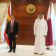 El ministre d'Afers Exteriors, José Manuel Albares, amb el seu homòleg de Qatar, Mohamed bin Abdulraham al Thani, durant una visita a Doha (arxiu) MINISTERI D'AFERS EXTERIORS