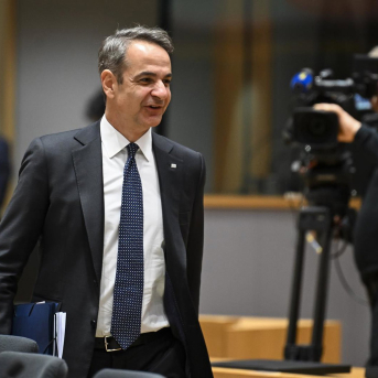 El primer ministro de Grecia, Kyriakos Mitsotakis, participa en el Consejo Europeo celebrado en Bruselas. Europa Press/Contacto/Wiktor Dabkowski