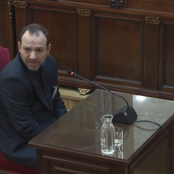 El hijo del exministro José Luis Ábalos, Víctor Ábalos, durante su declaración como testigo en el juicio del Tribunal Supremo por la presunta trama de mascarillas, en Madrid (España). EUROPA PRESS