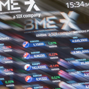 Interior del Palacio de la Bolsa de Madrid, a 20 de marzo de 2026, en Madrid (España). Ricardo Rubio - Europa Press Interior del Palacio de la Bolsa de Madrid, a 20 de marzo de 2026, en Madrid (España). Ricardo Rubio - Europa Press