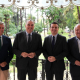 El presidente del Ictes, Miguel Mirones; el consejero de Turismo de la Junta de Andalucía, Arturo Bernal; el alcalde de Córdoba, José María Bellido, y el presidente del Consejo Empresarial de Turismo de Andalucía en la CEA, José Carlos Escribano ICTES