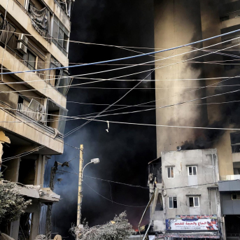 Uno de los barrios de Beirut golpeados el miércoles por la oleada de ataques lanzada por Israel. Bilal Jawich / Xinhua News / ContactoPhoto