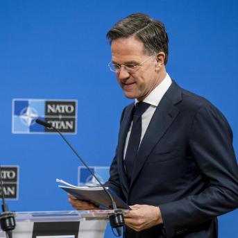 El secretario general de la OTAN, Mark Rutte, en una intervención en la sede de la organización. Europa Press/Contacto/Wiktor Dabkowski El secretario general de la OTAN, Mark Rutte, en una intervención en la sede de la organización. Europa Press/Contacto/Wiktor Dabkowski