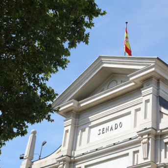Fachada exterior del Palacio del Senado en Madrid. Marta Fernández - Europa Press