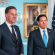 El secretario general de la OTAN, Mark Rutte, es recibidio en Washington por el secretario de Estado de Estados Unidos, Marco Rubio. Andrew Leyden / Zuma Press / ContactoPhoto