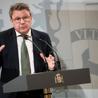 El secretario de Estado de Transportes y Movilidad Sostenible, José Antonio Santano, durante una rueda de prensa. Lorena Sopêna - Europa Press