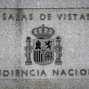 Fachada de la Audiencia Nacional, antes del juicio a Yassine Kanjaa, a 06 de octubre de 2025, en Madrid (España). Diego Radamés - Europa Press