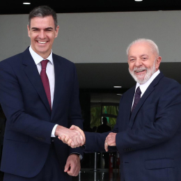 Pedro Sánchez es reuneix amb Lula da Silva a Brasília. FERNANDO.CALVO / POOL MONCLOA