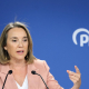 La vicesecretaria de Regeneración Institucional del Partido Popular y diputada, Cuca Gamarra, ofrece una rueda de prensa tras el Comité de Dirección del PP, a 6 de octubre de 2025, en Madrid (España).  Marta Fernández - Europa Press