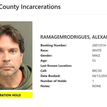 Ficha de detención del Departamento de Correcciones de Orange Count, en Florida, del exdirector de la Agencia Brasileña de Inteligencia (ABIN) Alexandre Ramagem DEPARTAMENTO DE CORRECCIONES DE ORANGE COUNTY