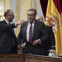 El vicepresidente primero del Congreso, Alfonso Rodriguez Celis expulsa al diputado de Vox José María Sánchez García | Europapress