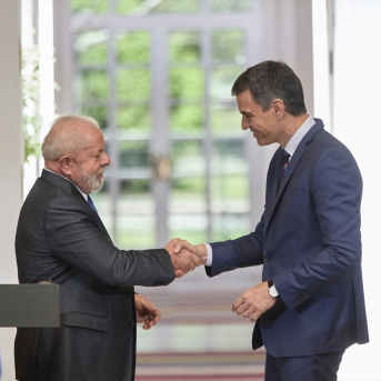 Lula da Silva y Pedro Sánchez son dos de los impulsores de la Global Progressive Mobilisation. Jesús Hellín/Europa Press.