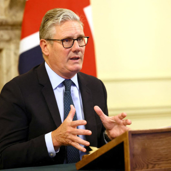 El primer ministro de Reino Unido, Keir Starmer, en declaraciones desde Londres. Jack Taylor/PA Wire/dpa