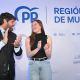 El presidente del PP de la Región de Murcia, Fernando López Miras, y la portavoz del partido en el Congreso de los Diputados, Ester Muñoz PPRM