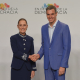 El presidente del Gobierno, Pedro Sánchez, junto a la presidenta de México, Claudia Sheinbaum ALBERTO PAREDES - EUROPA PRESS