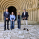 El presidente del PP HUesca, Gerardo Oliván, este sábado durante su visita al Real Monasterio de Santa Maria de Sijena. PP HUESCA