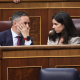 El presidente de Vox, Santiago Abascal, y la portavoz de Vox en el Congreso, Pepa Millán, durante un pleno en el Congreso Eduardo Parra - Europa Press
