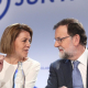 María Dolores de Cospedal y Mariano Rajoy durante la Junta Directiva Nacionanal del PP EUROPA PRESS