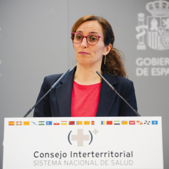 Imagen de archivo de la ministra de Sanidad, Mónica García. Mateo Lanzuela - Europa Press