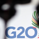 Logo del G20 en una de las citas del grupo en Sudráfica en 2024. Britta Pedersen/dpa