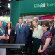 El presidente del Gobierno, Pedro Sánchez, y la ministra Sara Aagesen visitan el stand de Iberdrola en WindEurope, donde son recibidos por Ignacio Galán IBERDROLA