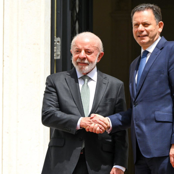 El presidente de Brasil, Luiz Inácio Lula da Silva, y el primer ministro portugués, Luís Montenegro, en Lisboa. Europa Press/Contacto/Ricardo Rocha