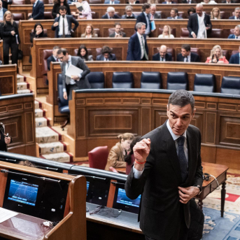 El presidente del Gobierno, Pedro Sánchez, durante una sesión plenaria, en el Congreso de los Diputados, a 26 de marzo de 2026, en Madrid (España). César Vallejo Rodríguez - Europa Press