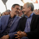 El presidente del Gobierno, Pedro Sánchez (i) y el expresidente del Gobierno José Luis Rodríguez Zapatero (d). Photogenic/Claudia Alba - Europa Press