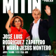 Cartel del acto público del PSOE en Jaén con la intervención de Zapatero y Montero PSOE