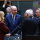 El presidente del Consejo Europeo, António Costa, con varios líderes de los Veintisiete durante una cumbre reciente en Bruselas. ALEXANDROS MICHAILIDIS