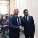 El líder de VOX en Aragón, Alejandro Nolasco (d), y el presidente de Aragon, Jorge Azcón (i), tras una reunión, a 22 de abril de 2026, en Zaragoza, Aragón (España). Ramón Comet - Europa Press