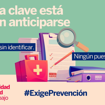 CCOO del Hábitat exige prevención de cara al 28 de abril, ante una "siniestralidad laboral que no cesa". CCOO DEL HÁBITAT