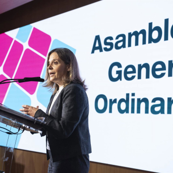 Imagen de la presidenta de Farmaindustria, Fina Lladós. LUIS CAMACHO