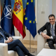 El presidente del Gobierno, Pedro Sánchez (d), y el secretario general de la OTAN, Mark Rutte (i), durante una reunión, en el Complejo de la Moncloa, a 27 de enero de 2025, en Madrid (España). A. Pérez Meca - Europa Press