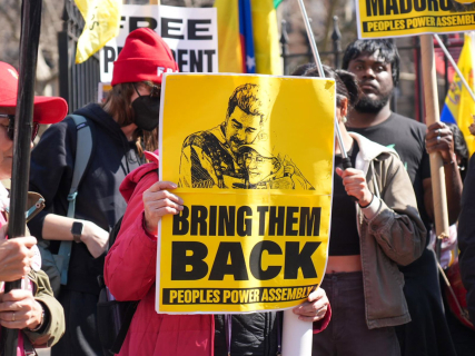 Manifestación de apoyo a Nicolás Maduro y Cilia Flores en Nueva York Europa Press/Contacto/Xavier Diaz