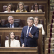El presidente del PP, Alberto Núñez Feijóo, y la portavoz del PP en el Congreso, Ester Múñoz, durante una sesión plenaria en el Congreso, a 22 de abril de 2026, en Madrid (España).  Jesús Hellín - Europa Press