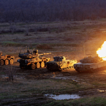 Un contingente militar italiano durante actividades de entrenamiento en la base de la OTAN Novo Selo Training Area, en Bulgaria Europa Press/Contacto/Roberto Monaldo