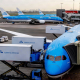 Aviones de KLM en el Aeropuerto Internacional de Schiphol, en Ámsterdam, Países Bajos. Robin Utrecht/ANP/dpa