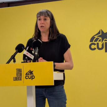La portavoz de la CUP, Su Moreno, en rueda de prensa EUROPA PRESS