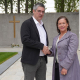 El secretario de Relaciones de EH Bildu, Gorka Elejebarrieta, con la presidenta del Sinn Féin, Mary Lou McDonald EH BILDU