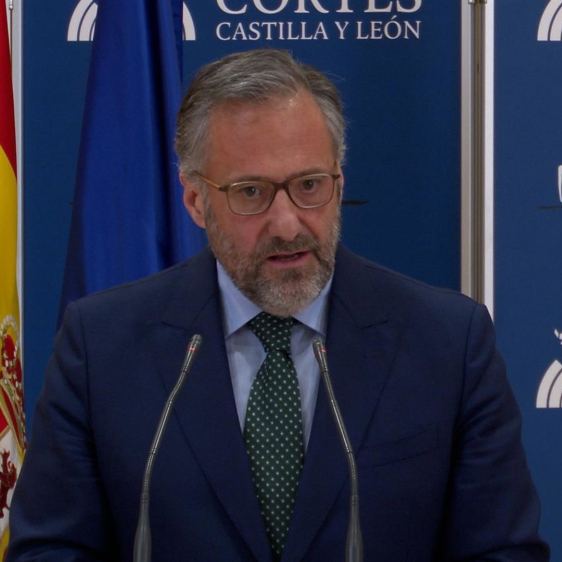 El portavoz del Grupo Vox en las Cortes, Carlos Pollán. EUROPA PRESS