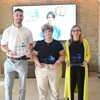 Ganadores de la quinta edición de la beca 'En la Piel de la Enfermera'. CGE