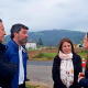 La delegada del Gobierno en Asturias, Adriana Lastra, visitando las obras de rehabilitación del firme en la N-634 entre Navia y Valdés. DELEGACIÓN DEL GOBIERNO