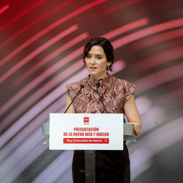 La presidenta de la Comunidad de Madrid, Isabel Díaz Ayuso, presenta el avatar SOL, a 28 de abril de 2026, en Madrid (España). Gabriel Luengas - Europa Press