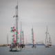 Barcos de la segunda expedición de la Global Sumud Flotilla, parte del Moll de la Fusta, a 12 de abril de 2026, en Barcelona, Catalunya (España).  Lorena Sopêna - Europa Press