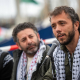 Saif Abukeshek (i) y Thiago Ávila (d) antes de zarpar con la Flotilla desde Barcelona Lorena Sopêna - Europa Press