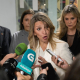 La vicepresidenta segunda del Gobierno y ministra de Trabajo y Economía Social, Yolanda Díaz, en declaraciones a los medios antes de un encuentro con cooperativas en A Coruña MONCHO FUENTES - EUROPA PRESS
