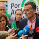 El candidato de la coalición Por Andalucía a la Presidencia de la Junta, Antonio Maíllo, en su visita a Algeciras (Cádiz). POR ANDALUCÍA