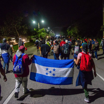 Grupos de migrantes hondureños camino de Estados Unidos. Europa Press/Contacto/Seth Sidney Berry